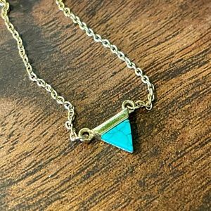 Turquoise Triangle Pendant Necklace